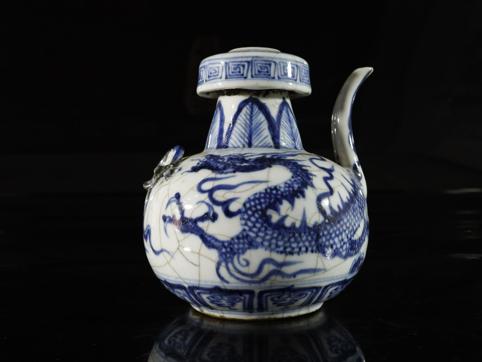An Exceptional Blue and White 'Dragon' Pot (1 of 7)