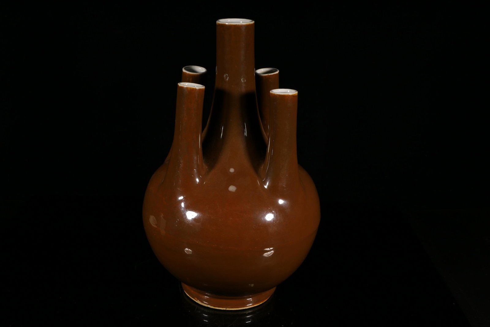 A Fine and Rare Jiang Glazed Vase (1 of 5)