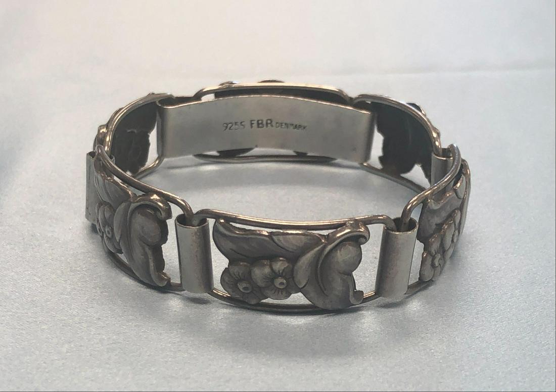 Sterling Silver Floral Link Bracelet (1 of 4)