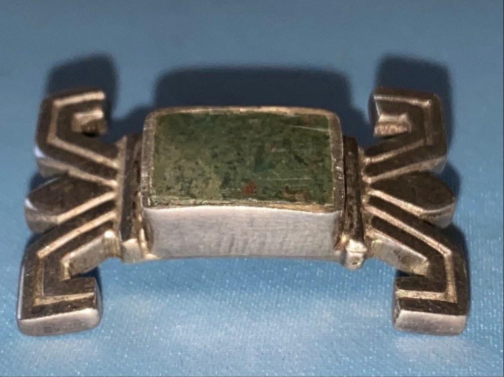 Sterling Silver and Irish Moss Agate Brooch (1 of 2)