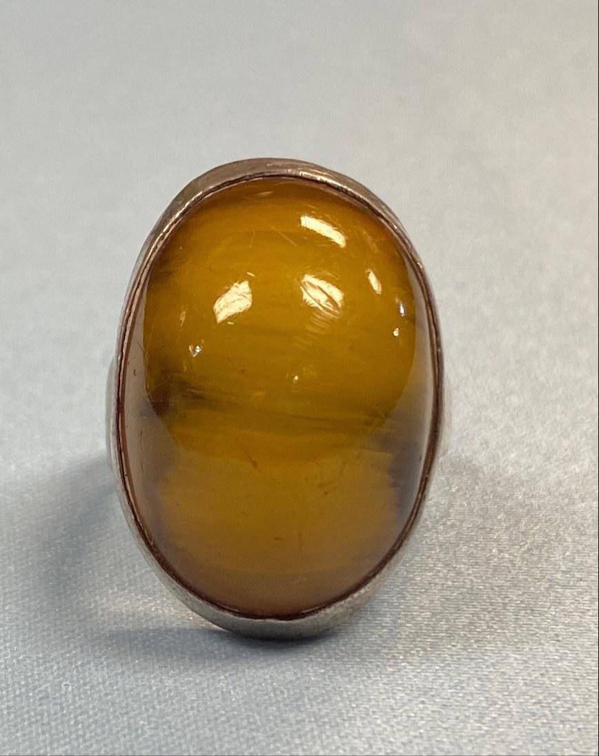 Sterling Silver and Amber Ring (1 of 2)