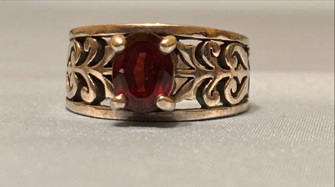 James Avery Sterling Silver and Garnet Ring (1 of 2)