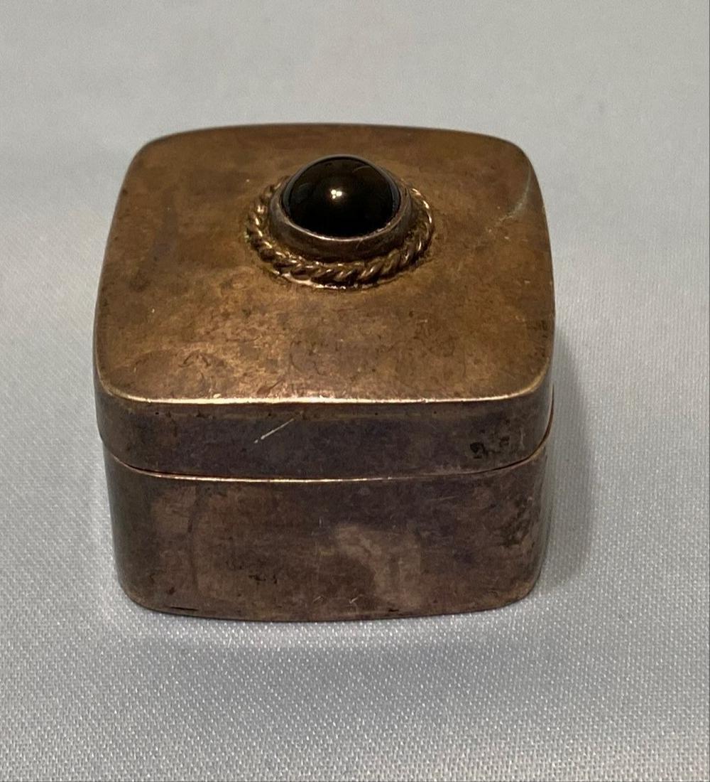 Sterling Silver Black Onyx Pill Box (1 of 2)