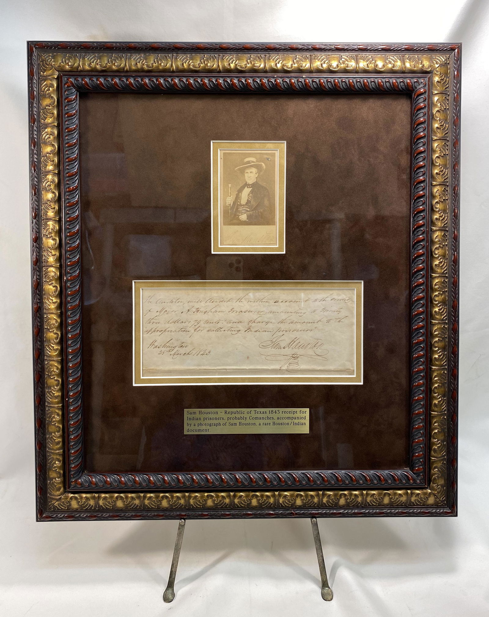 President Sam Houston Signed letter (1 of 5)