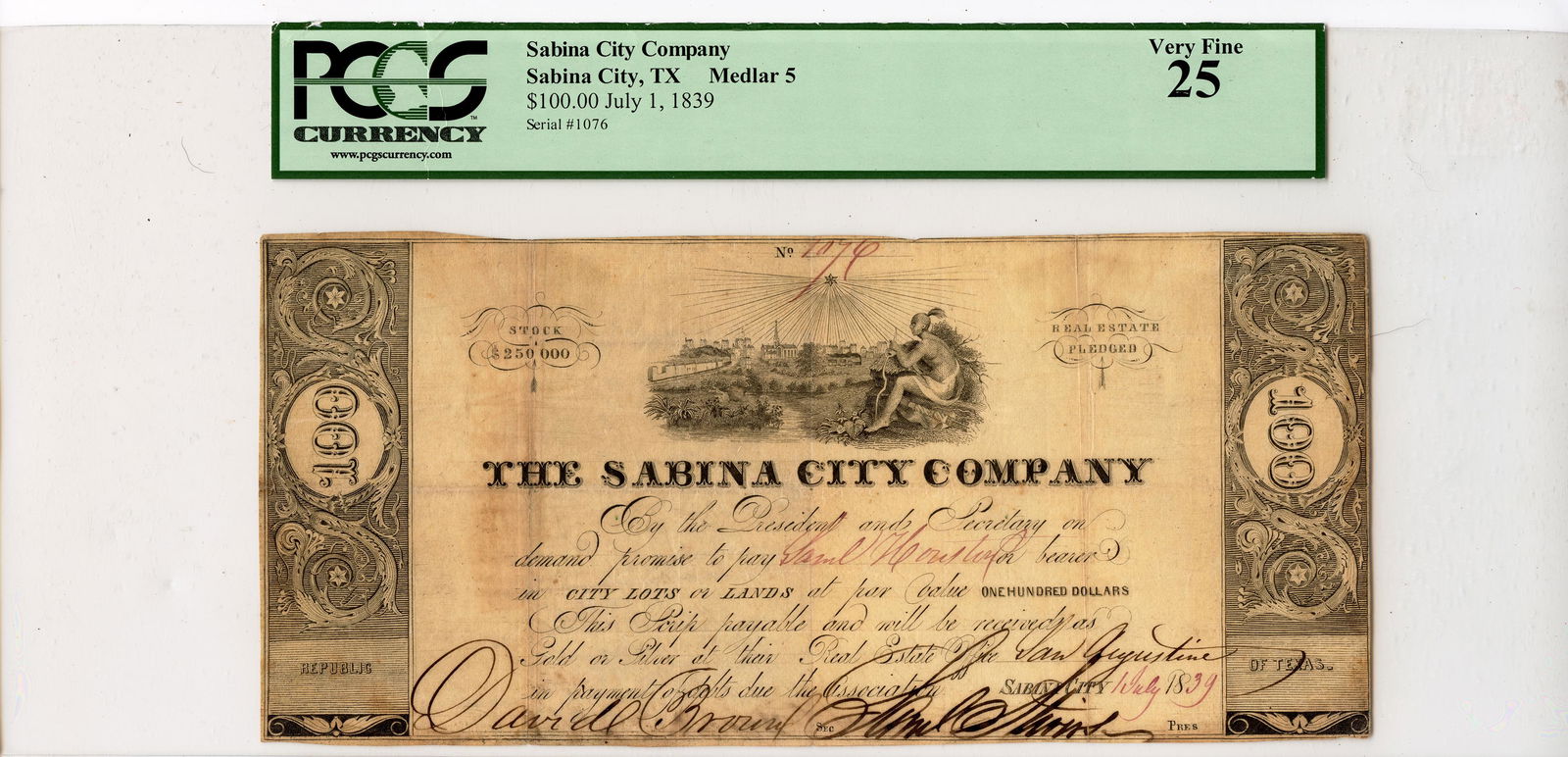 Sabina City Bond to Sam Houston (1 of 2)
