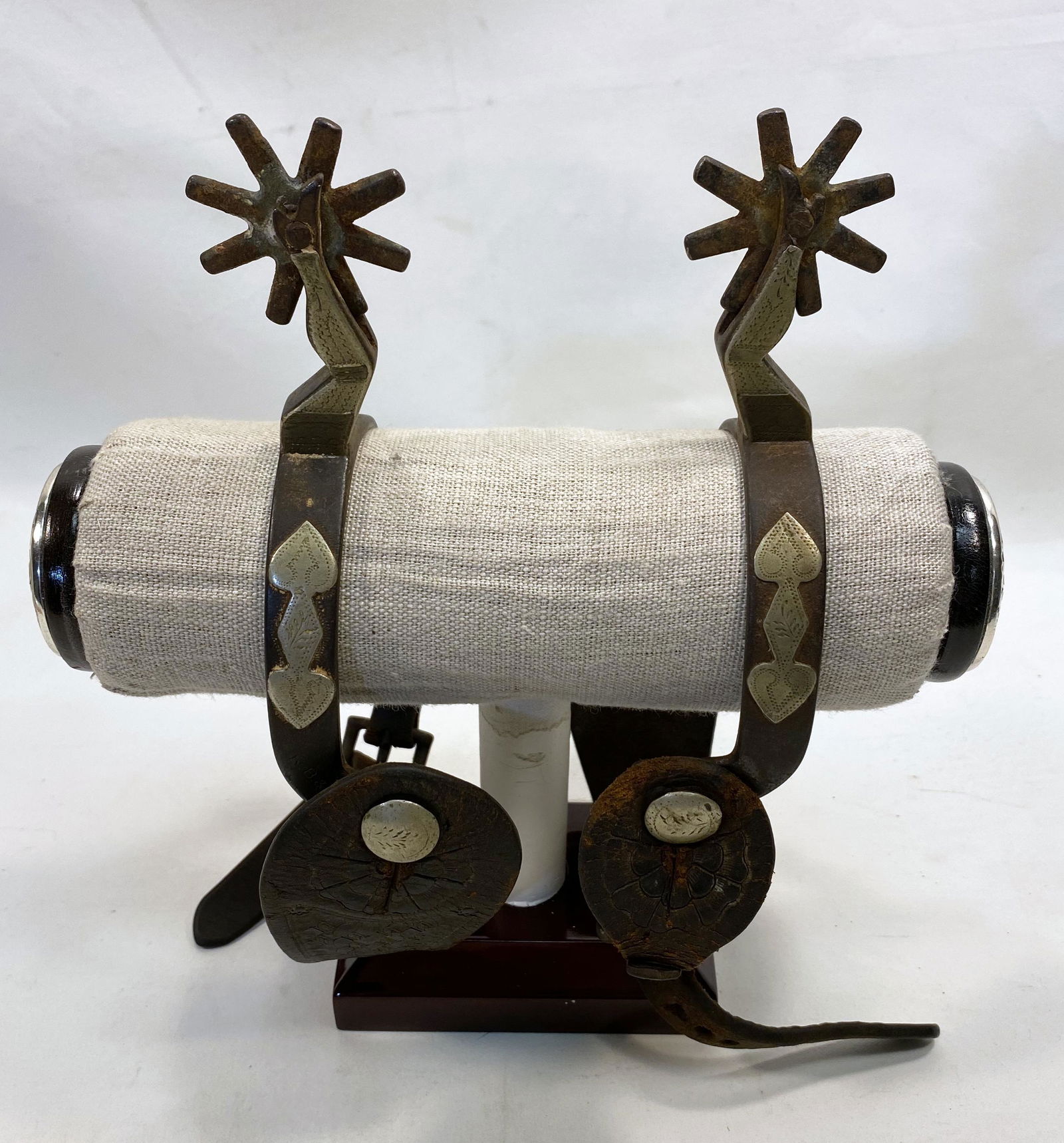 Kelly Bros. and Parker pattern #16 gal leg spurs. (1 of 12)