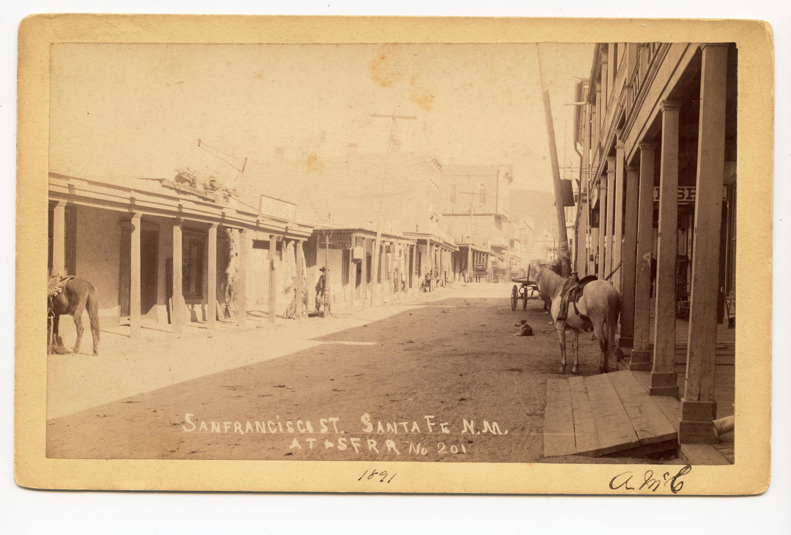 Street Scene Sanfrancisco St. Santa Fe N.M 1891 (1 of 4)