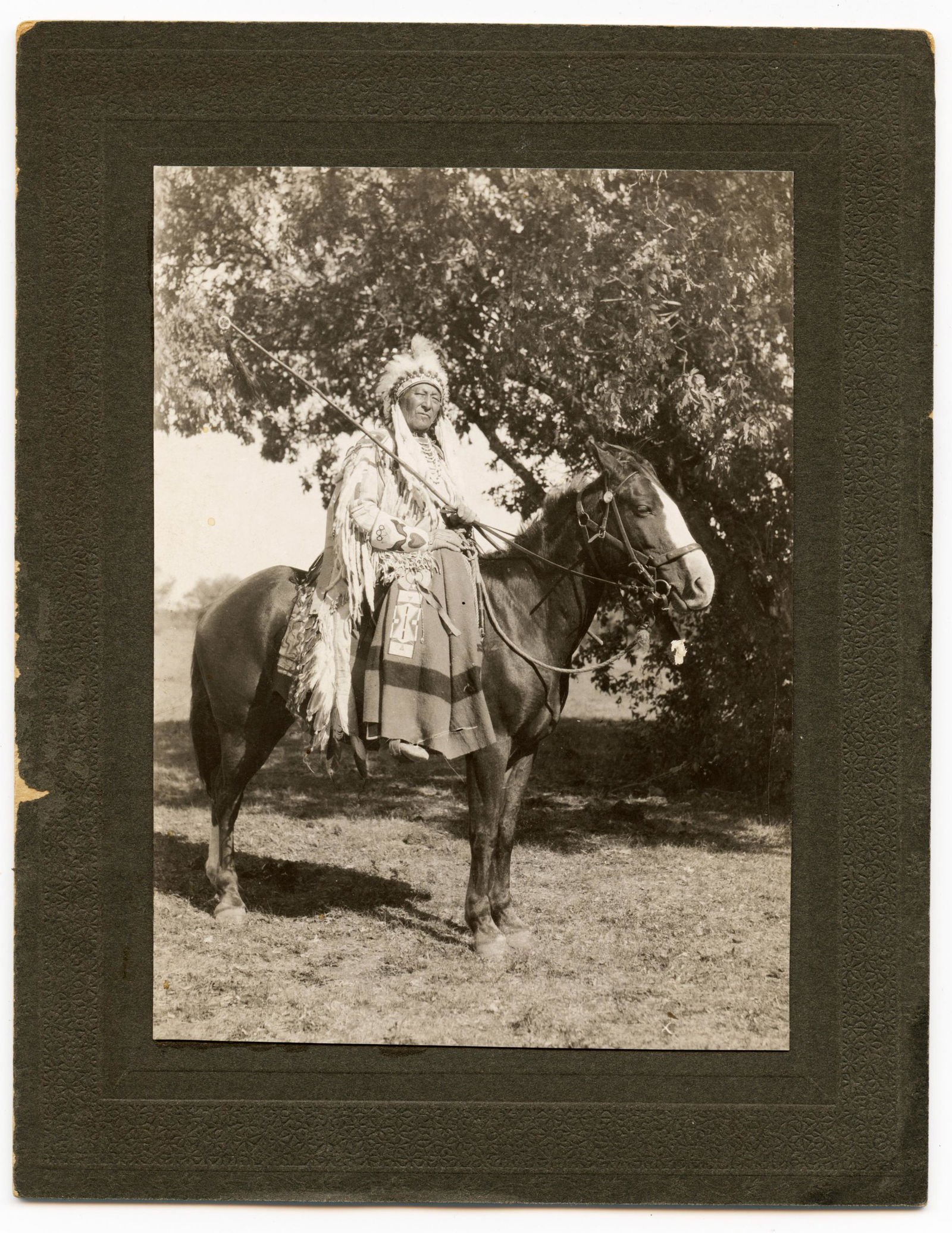 Chief Plenty Coups July 29, 1900: Photo of Chief Plenty Coups Dated July 29th, 1900 Hand written information on the back of the photo says the following: