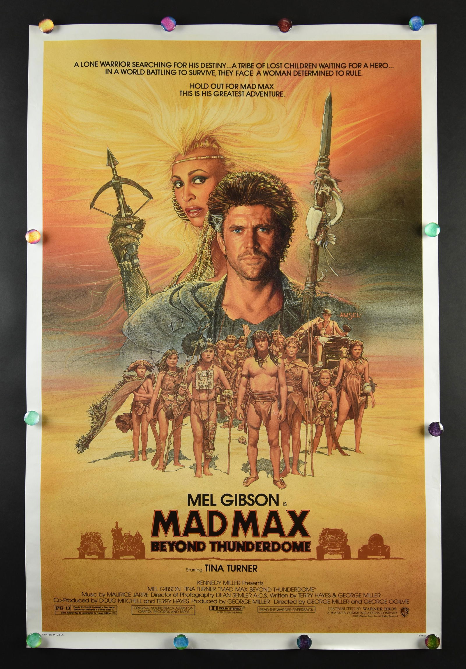 Mad Max Beyond Thunderdome Original Movie Poster (1 of 2)
