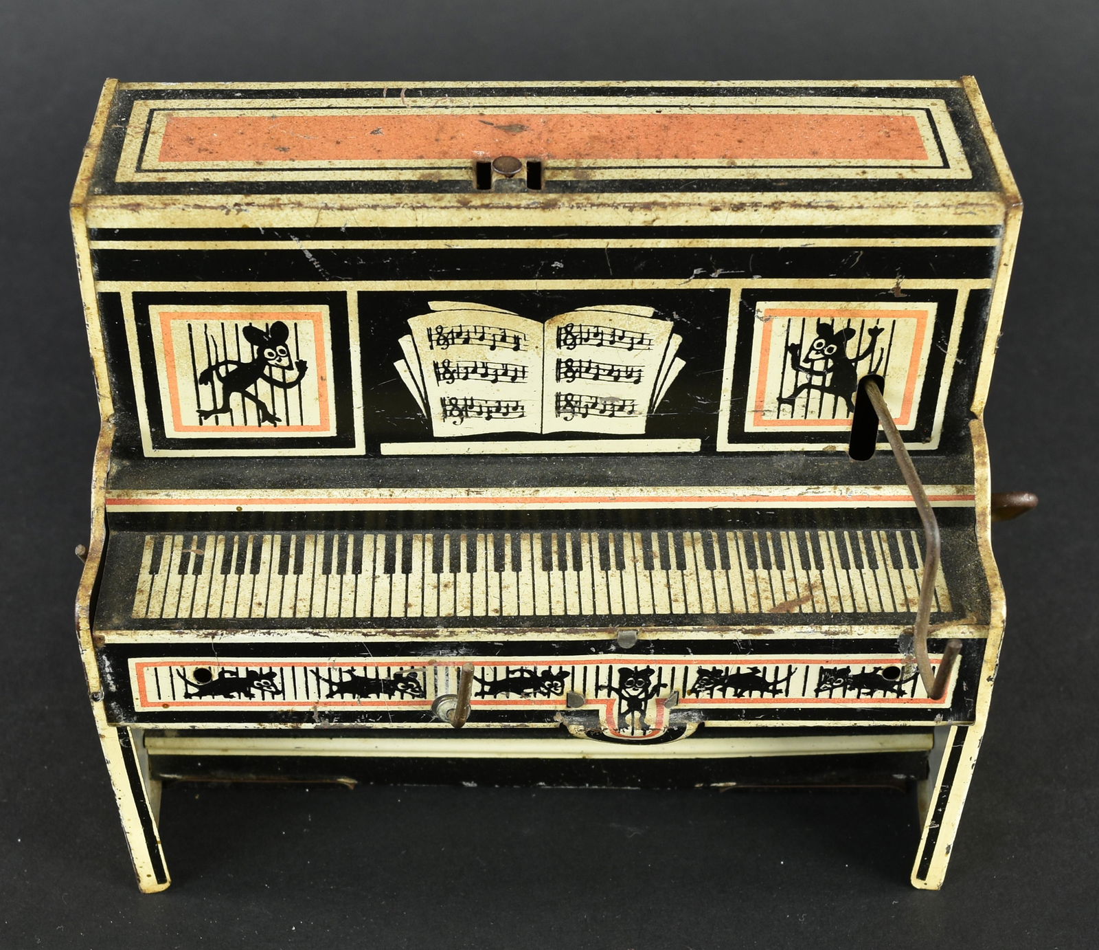  1929 Wind up Marx Toy-Marx Merrymakers- Piano-Tin (1 of 3)