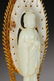 ANCIENT CHINESE HETIAN JADE BUDDHA STATUE IN GILT - 2