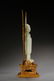 ANCIENT CHINESE HETIAN JADE BUDDHA STATUE IN GILT - 4