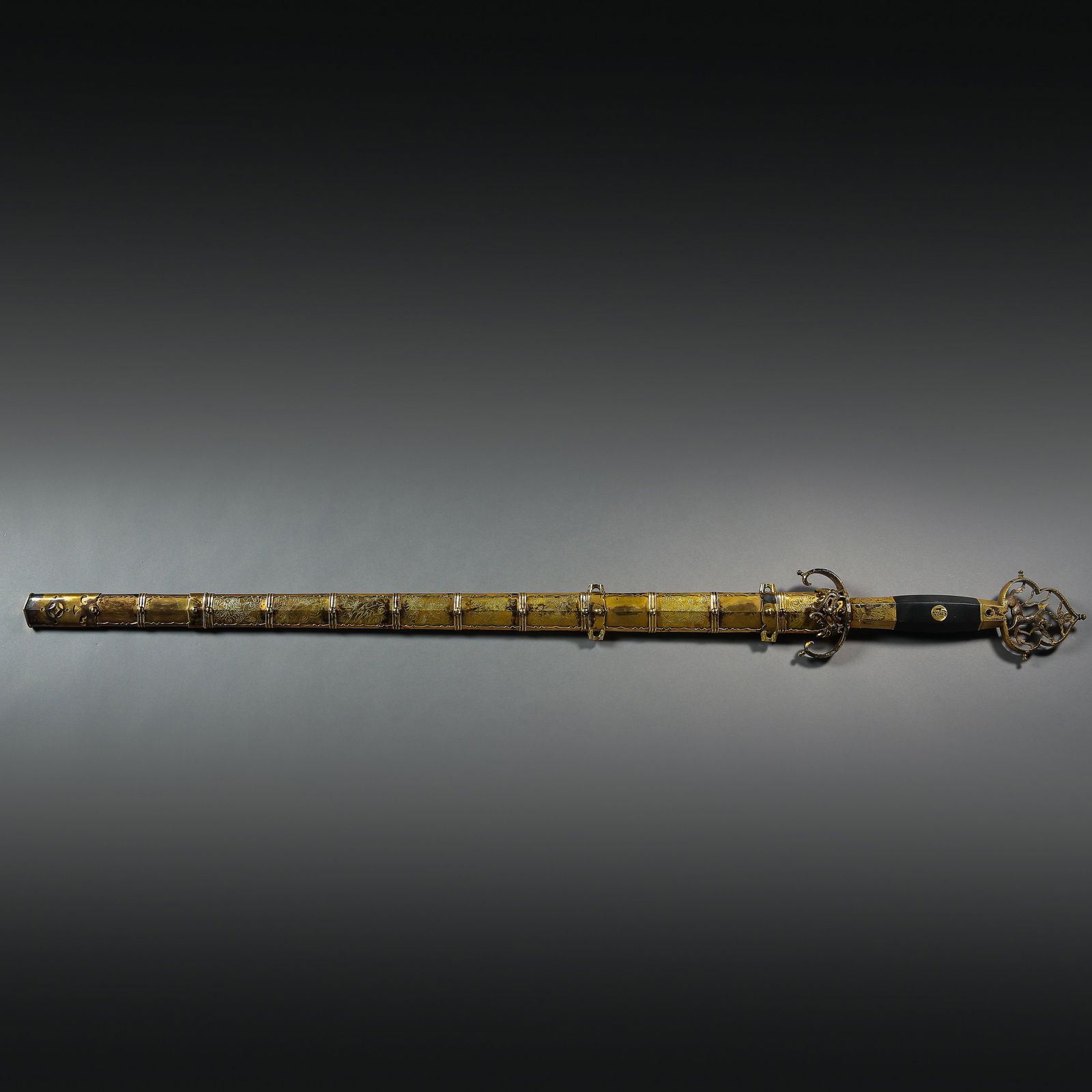 GILT BRONZE SWORD, QING DYNASTY, CHINA (1 of 12)