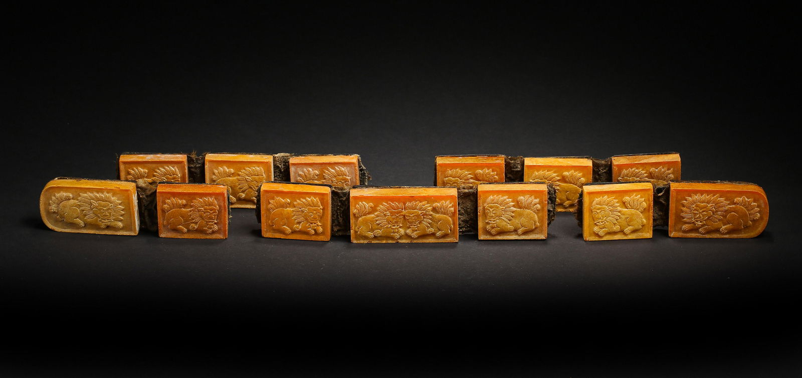 A SET OF BEESWAX BELTS, LIAO OR JIN DYNASTY, CHINA (1 of 12)