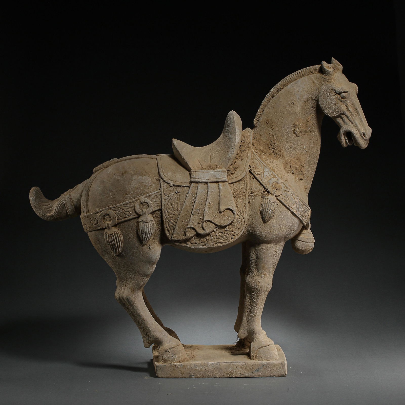 TANG DYNASTY, CHINESE STONE CARVING HORSE (1 of 10)