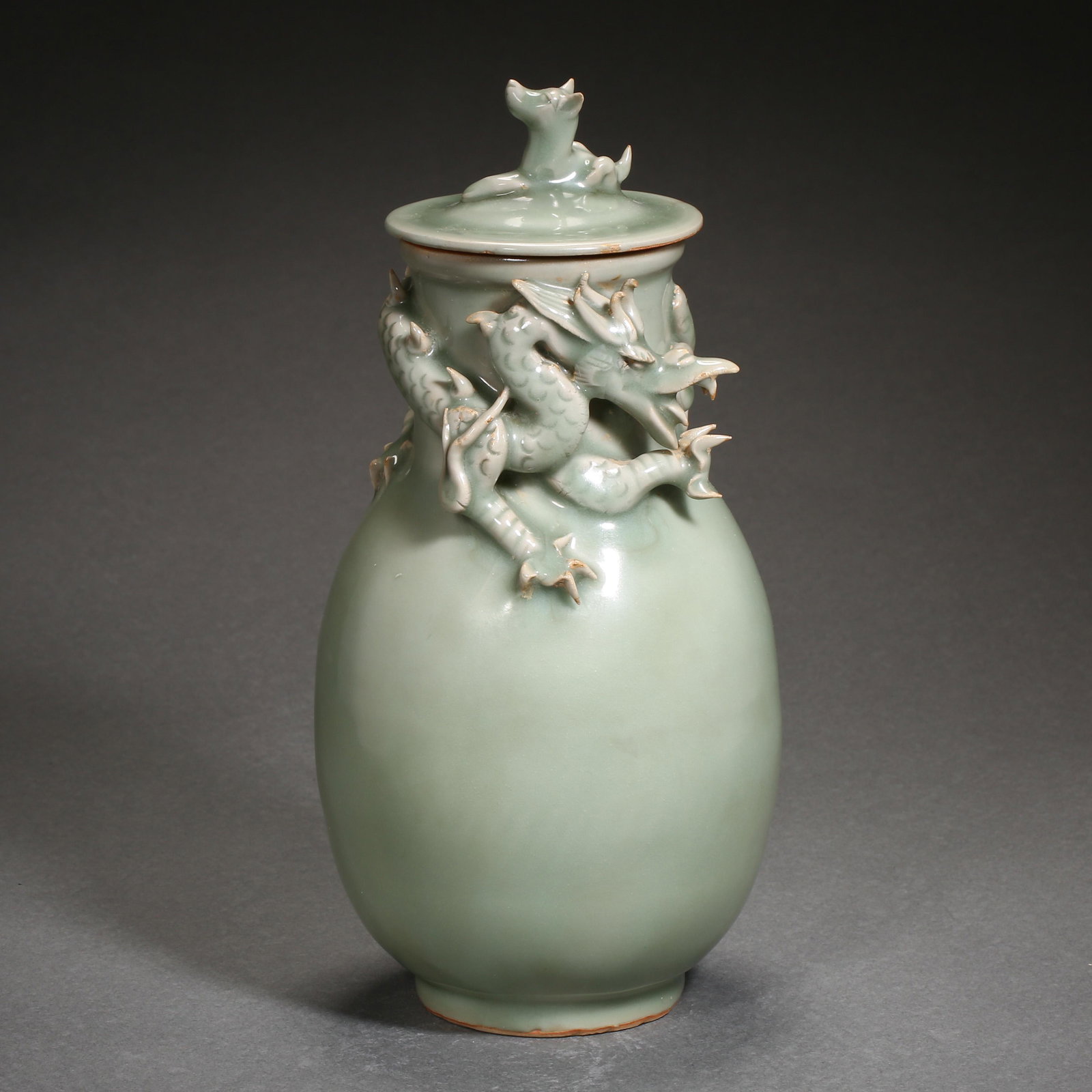 SOUTHERN SONG DYNASTY, CHINESE LONGQUAN WARE BOTTLE (1 of 13)