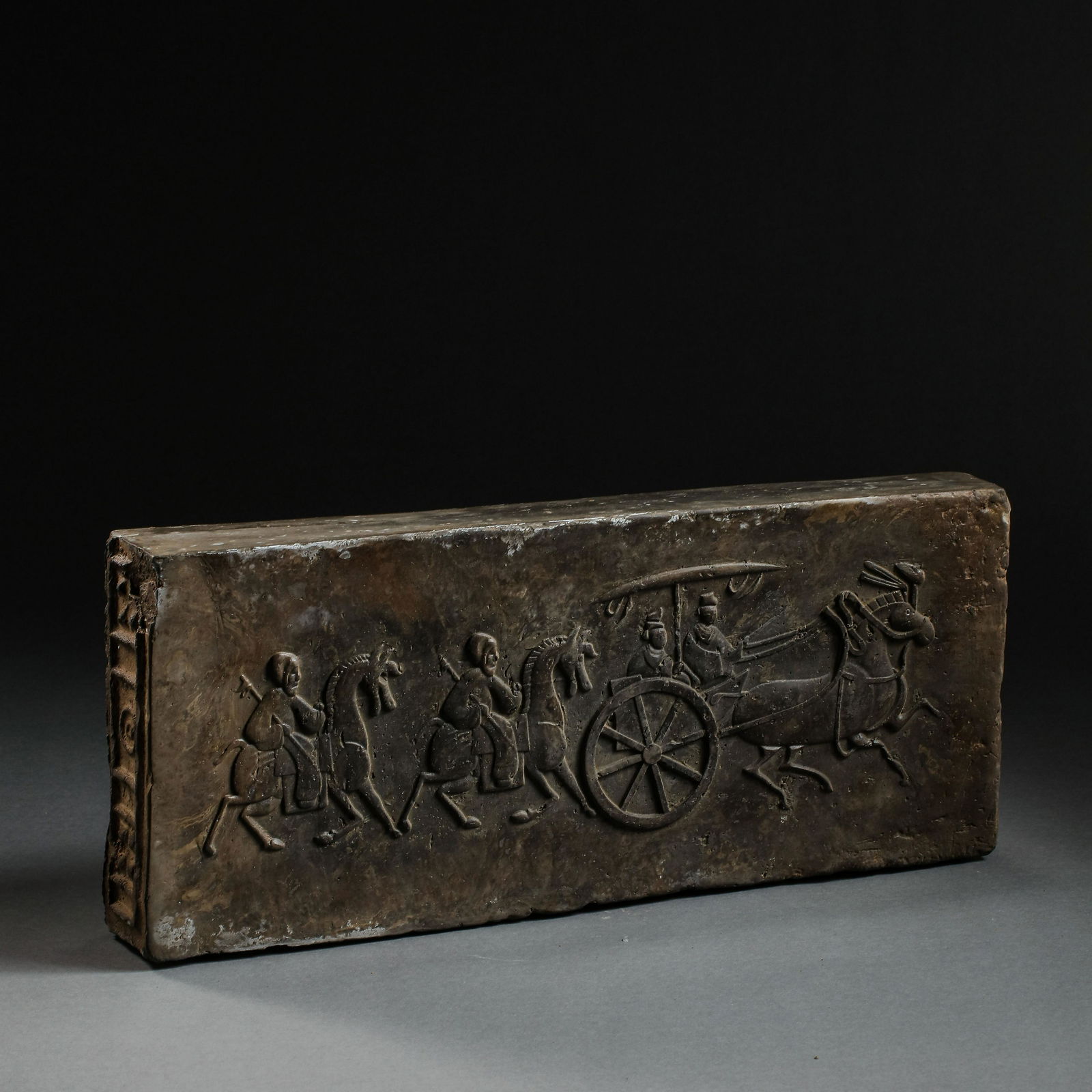 BRICK-CARVED HORSE-DRAWN CART, THE WAR AND HAN (1 of 6)