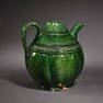 GREEN GLAZE HOLDING POT, TANG DYNASTY, CHINA