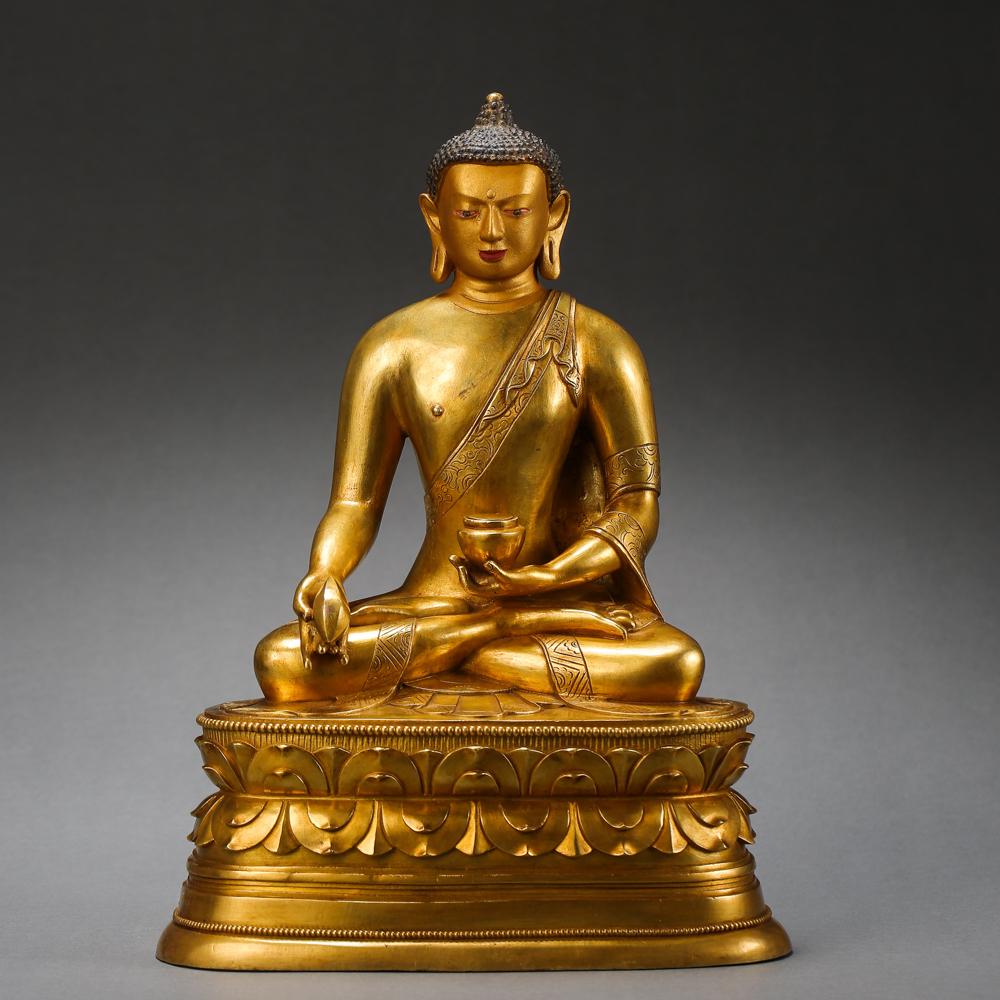 GILT BRONZE BUDDHA STATUE, MING DYNASTY, CHINA (1 of 12)