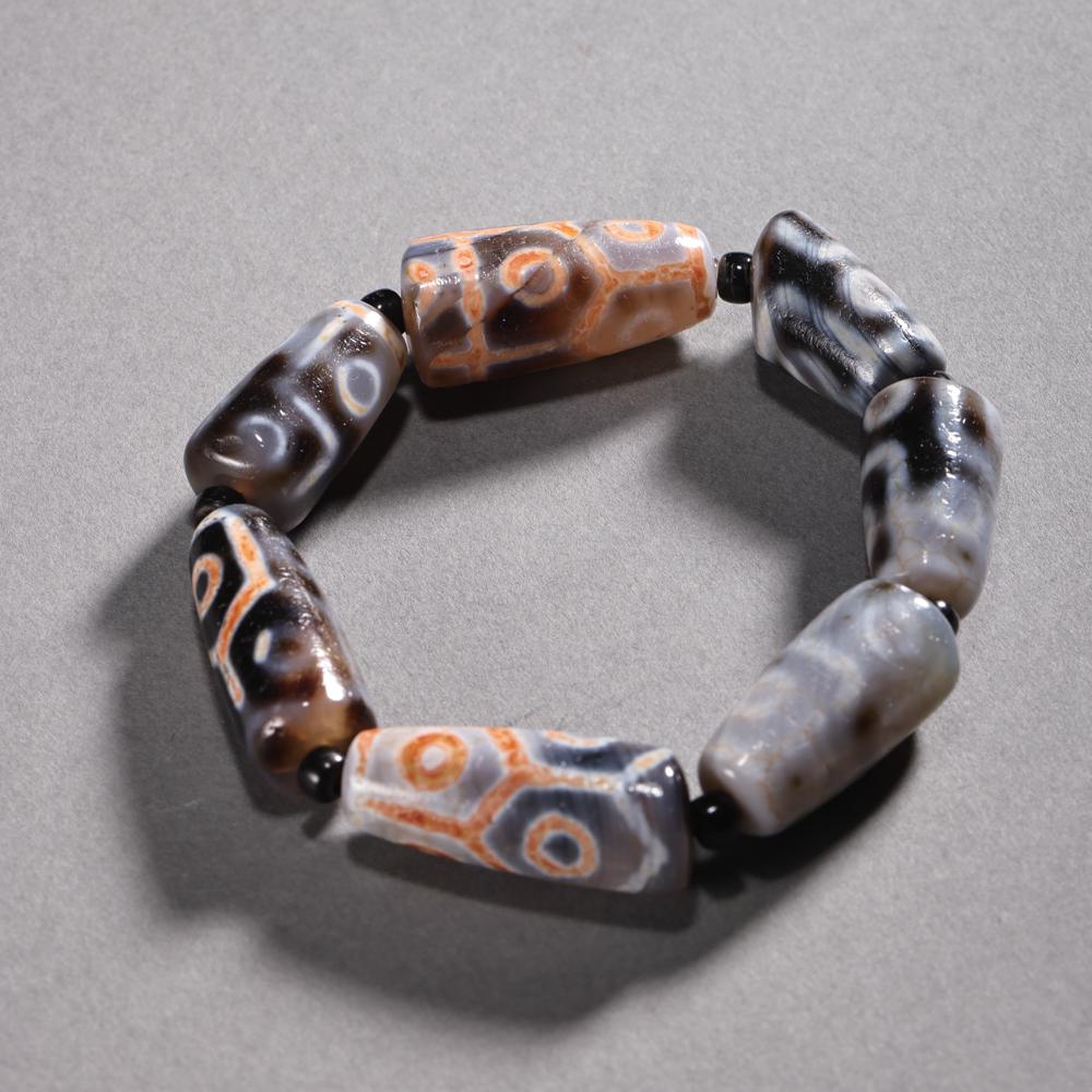 CHINESE TANG DYNASTY DZI BEADS BRACELET (1 of 8)
