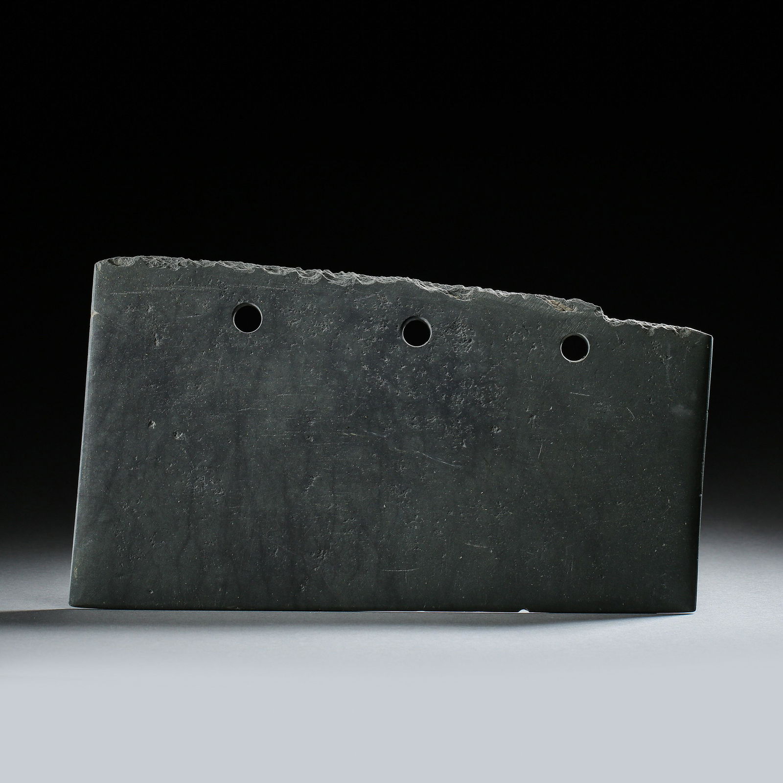 CHINESE STONE THREE-HOLE KNIFE, QIJIA CULTURE (1 of 9)