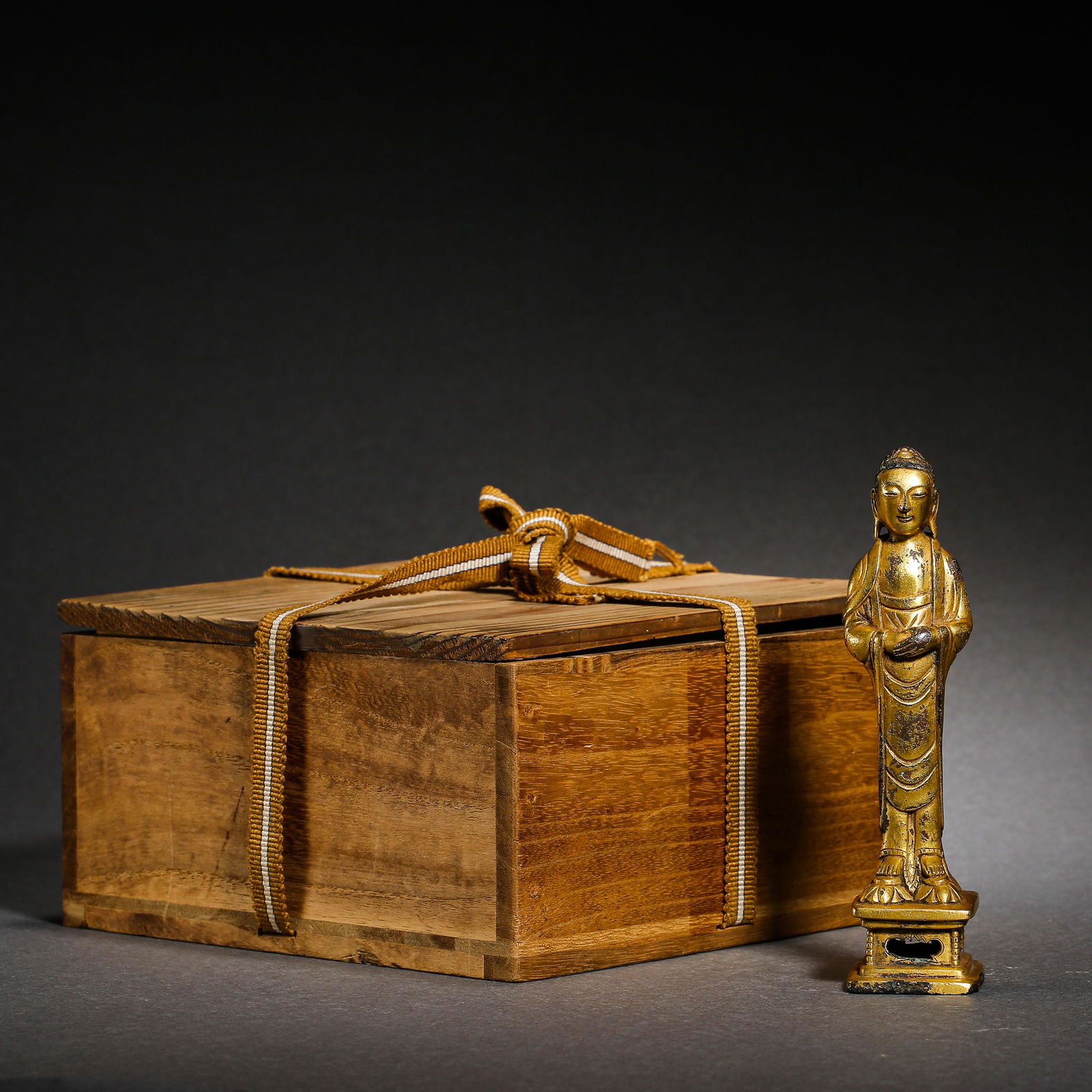 CHINESE BRONZE BUDDHA STANDING STATUE, LIAO DYNASTY, (1 of 11)