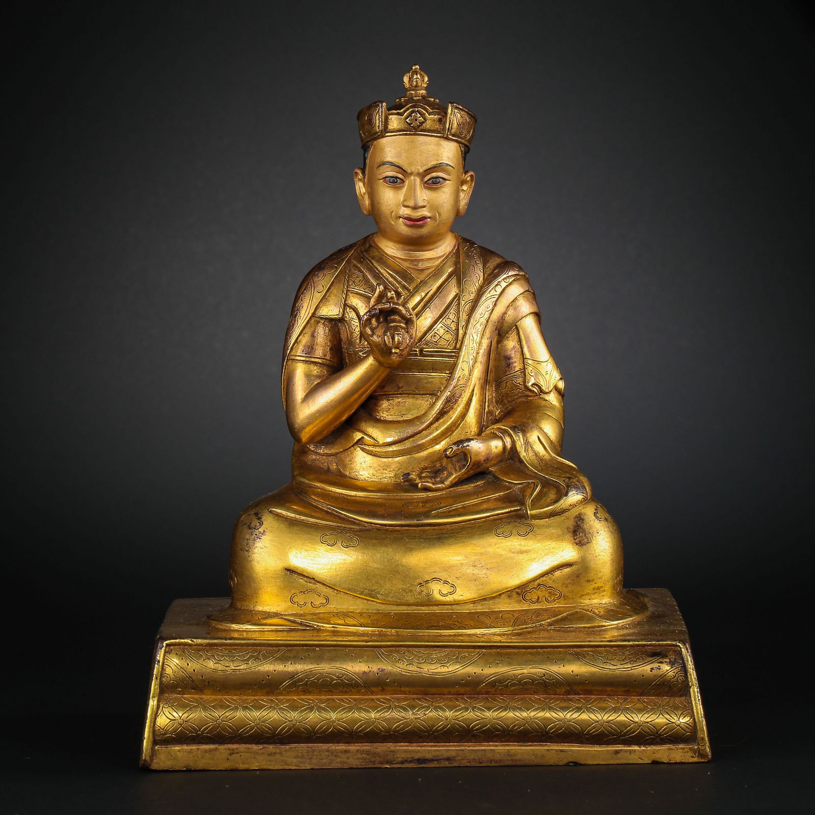 CHINESE GILT BRONZE BUDDHA, QING DYNASTY (1 of 15)