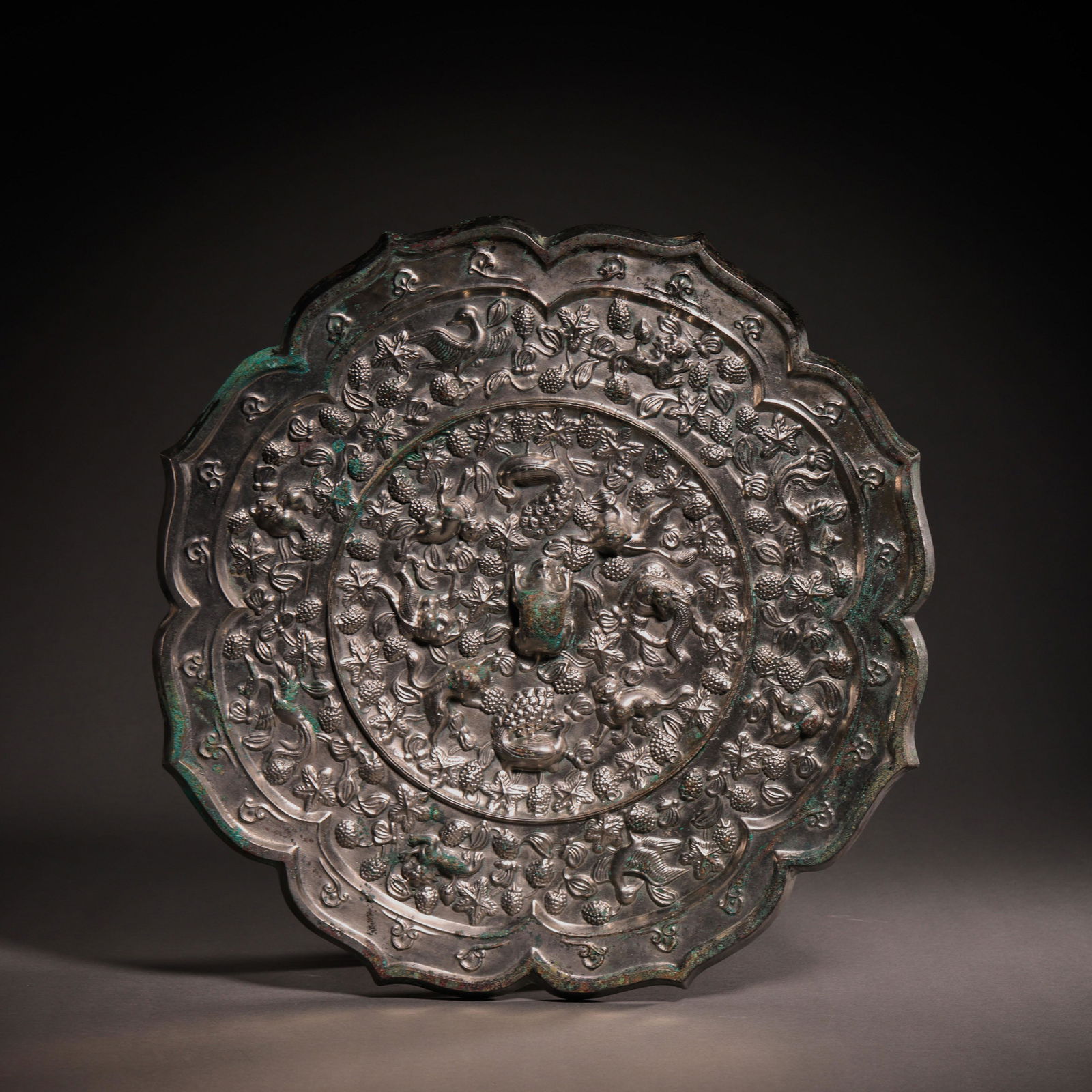 CHINESE TANG DYNASTY BRONZE MIRROR (1 of 8)