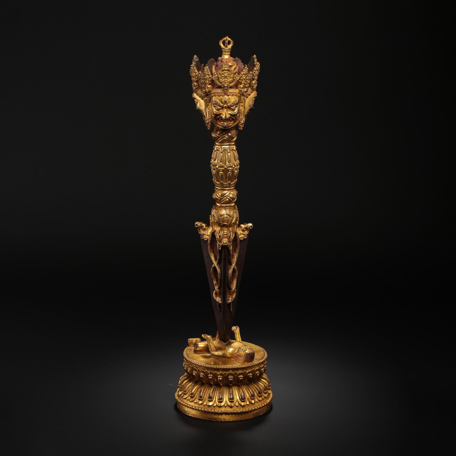 CHINESE BRONZE GILT ARTIFACT, QING DYNASTY (1 of 13)