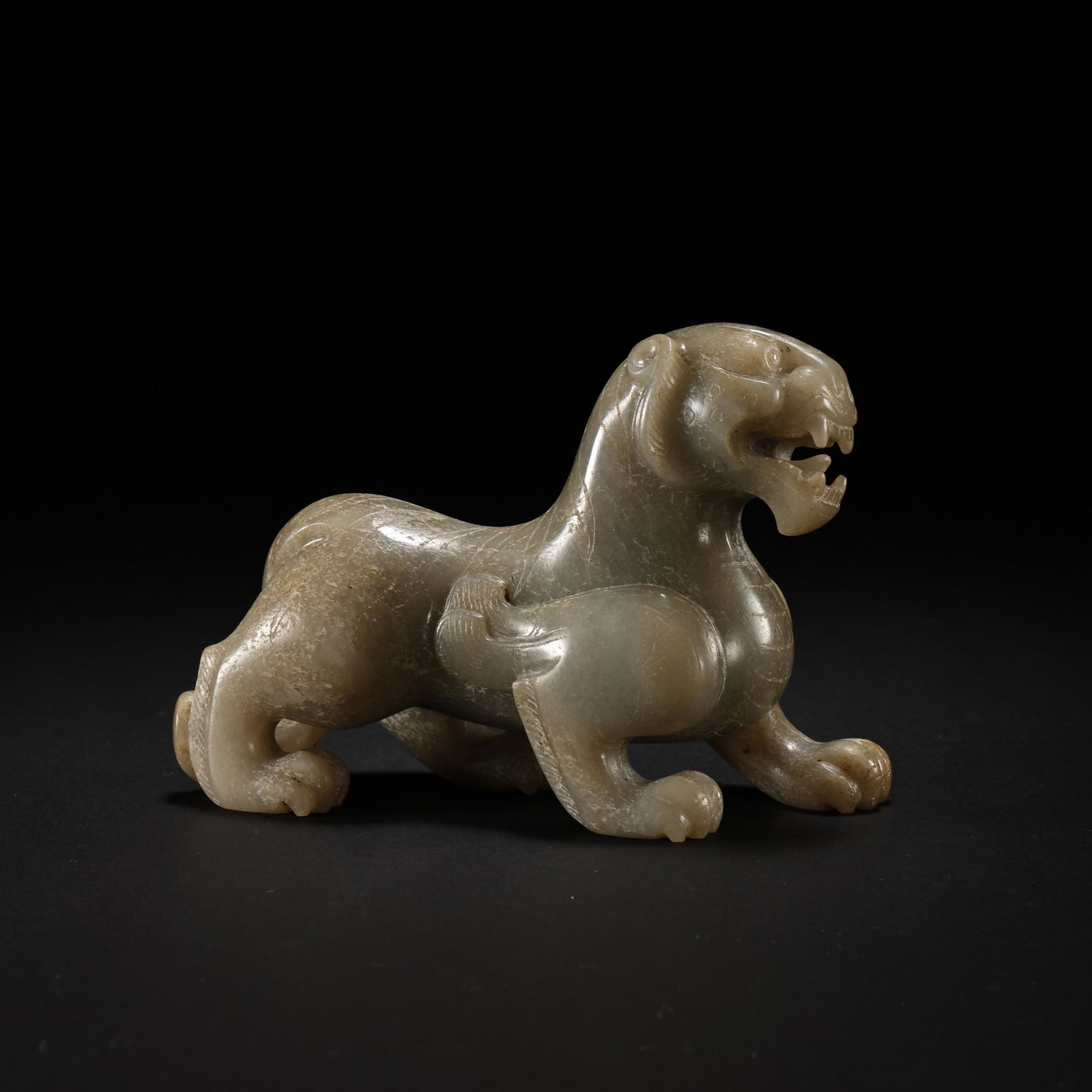 HETIAN JADE TIGER, WAR AND HAN DYNASTY OF CHINA (1 of 13)