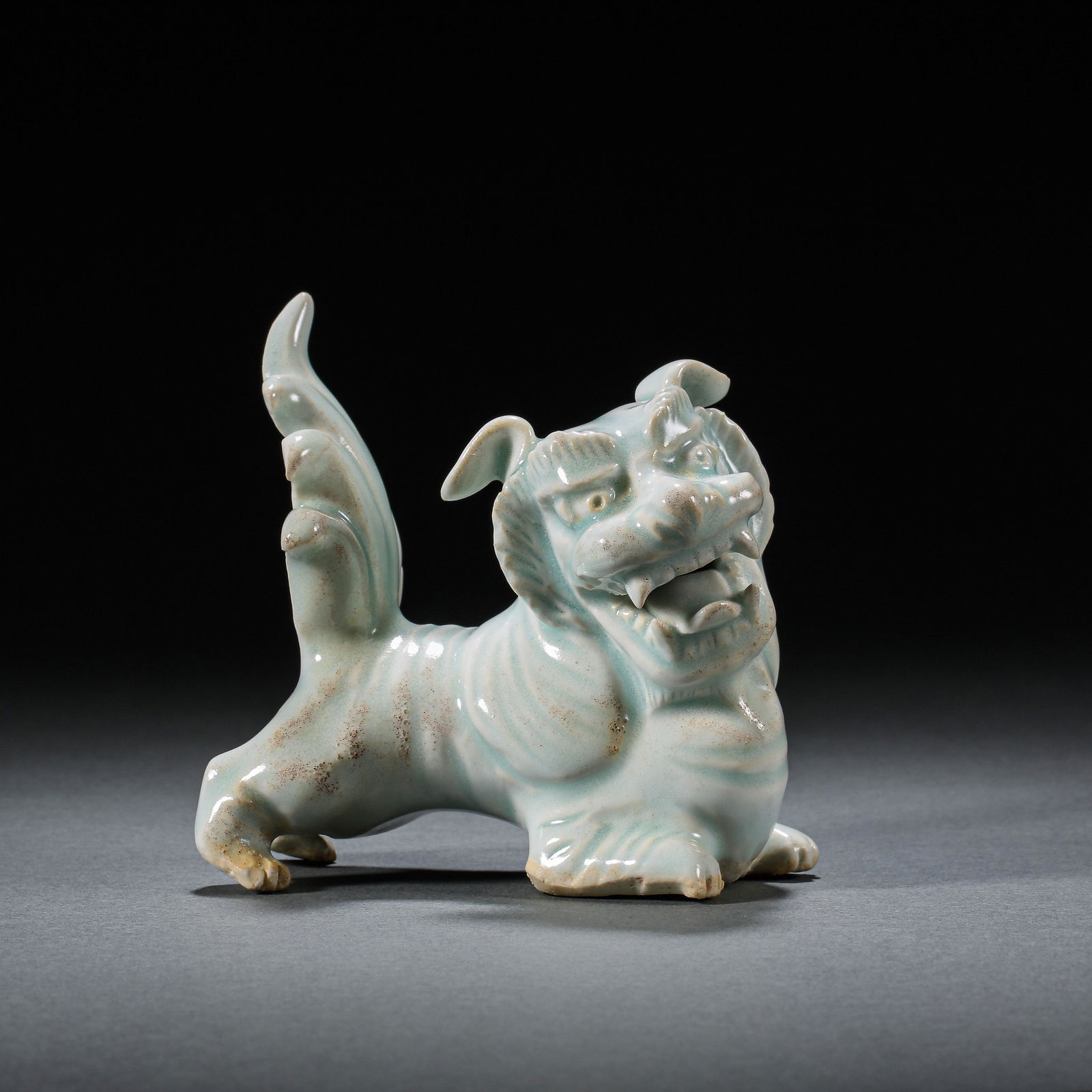 HUTIAN WARE CELADON LION, SOUTHERN SONG DYNASTY, CHINA (1 of 8)