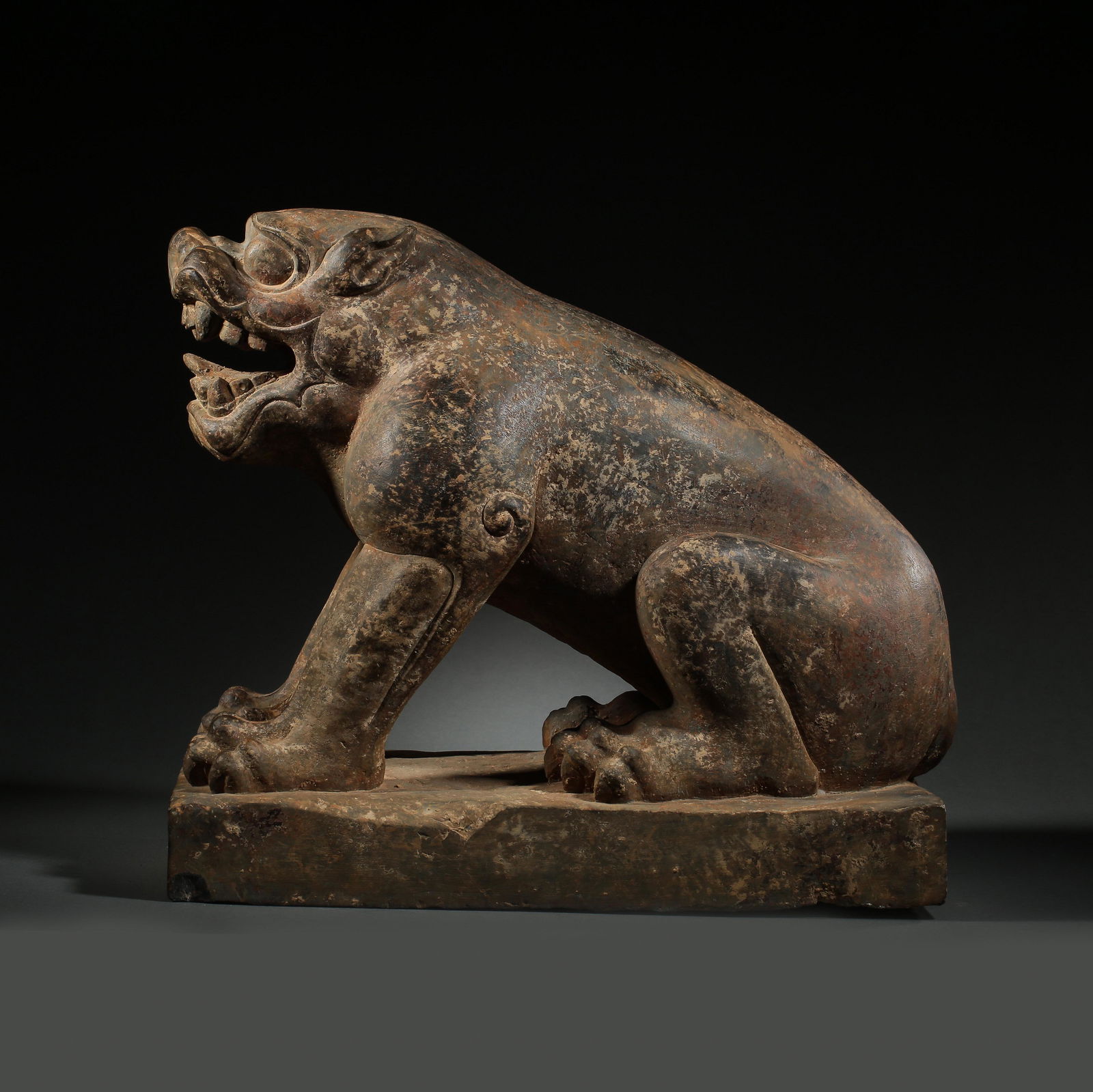 BLUESTONE CARVED TIGER, TANG DYNASTY, CHINA (1 of 12)