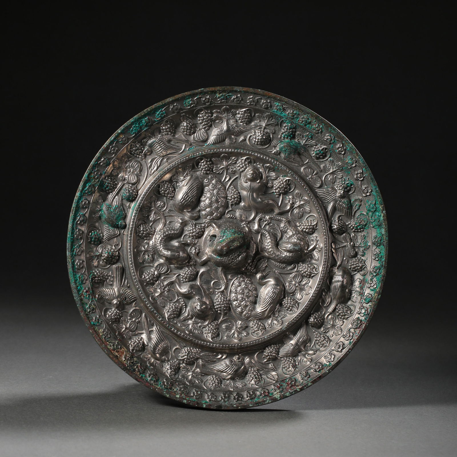CHINESE TANG DYNASTY BRONZE MIRROR (1 of 7)