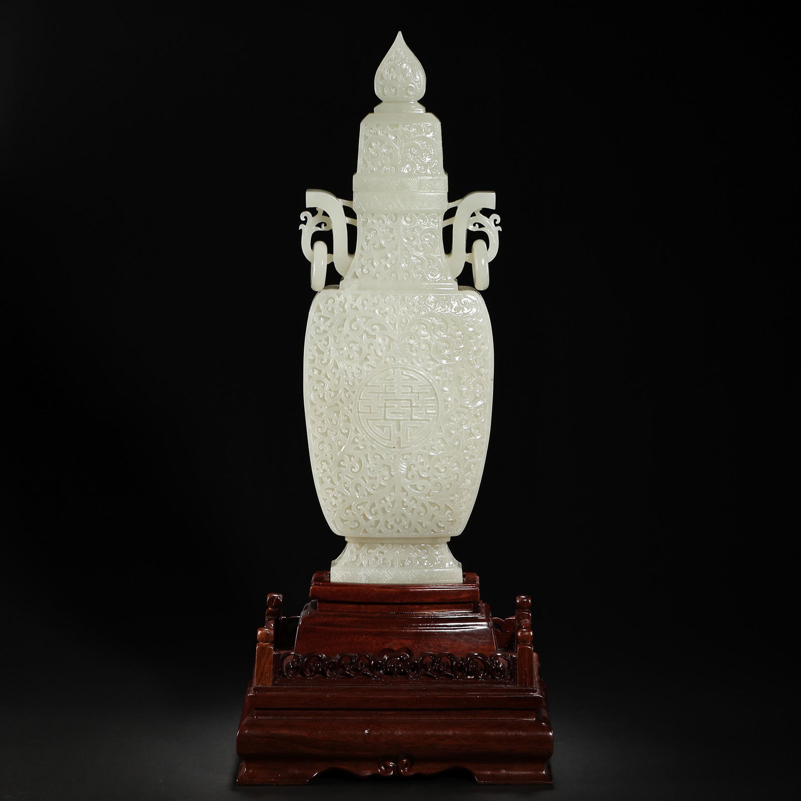 CHINESE QING DYNASTY HETIAN JADE BOTTLE (1 of 10)