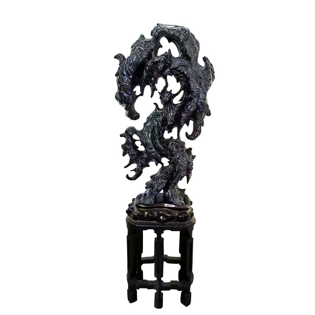 CHINESE QING DYNASTY LINGBI STONE "CIRRUS CLOUD" (1 of 8)