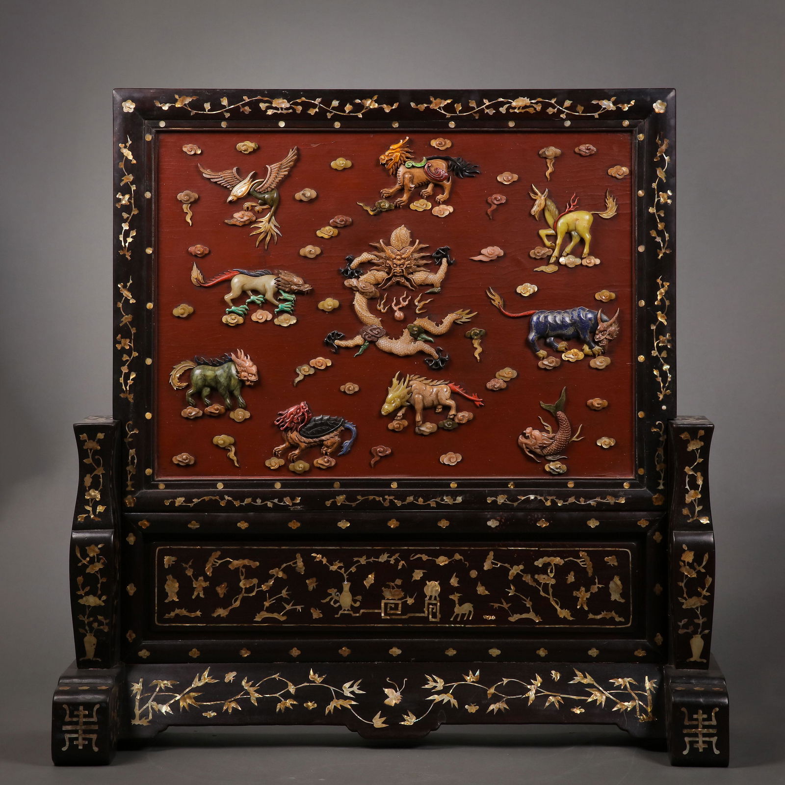 CHINESE QING DYNASTY DUOBAO SCREEN (1 of 6)
