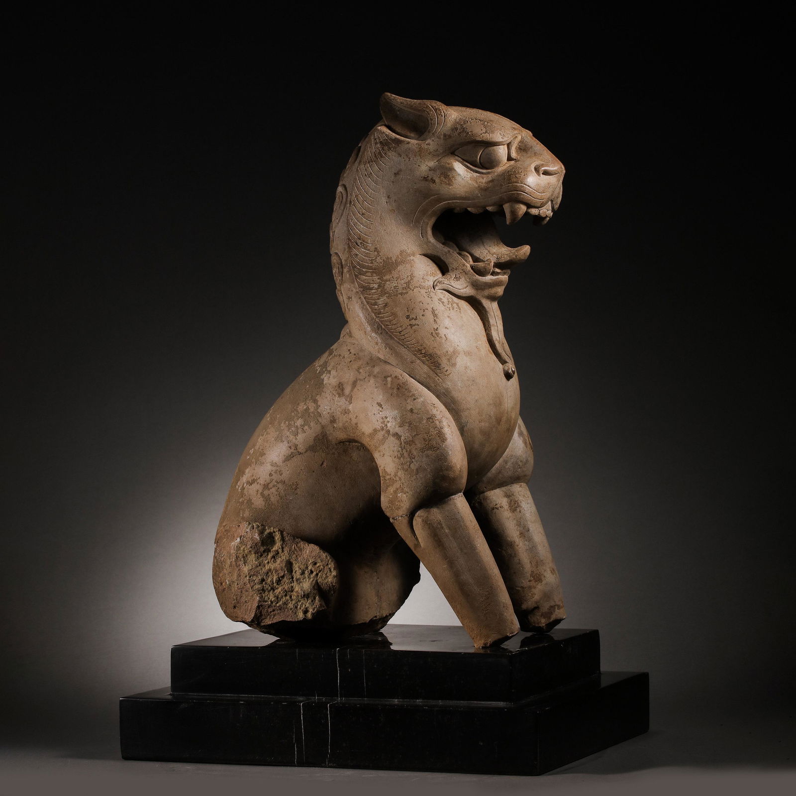 CHINESE TANG DYNASTY STONE CARVED LION (1 of 11)