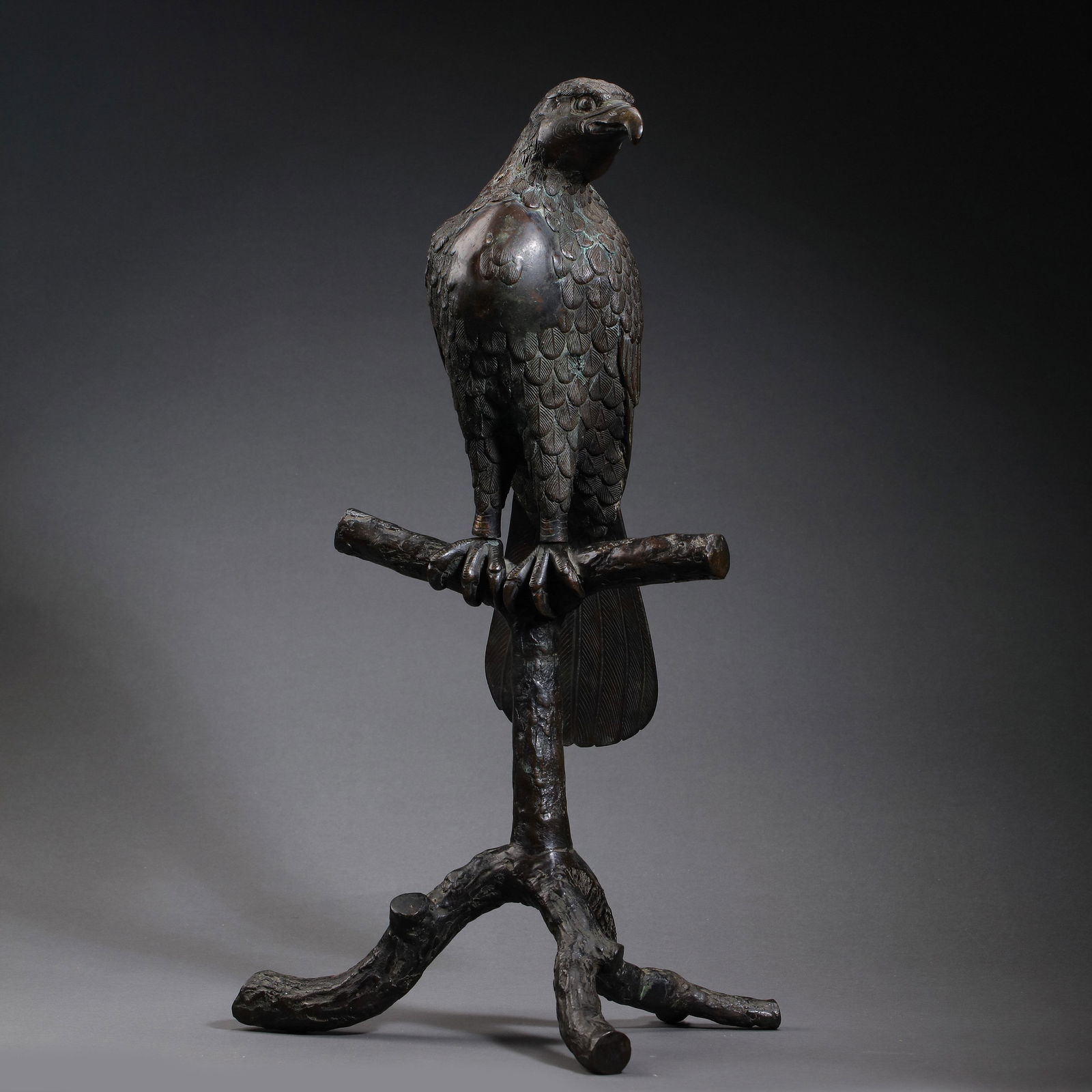 CHINESE QING DYNASTY BRONZE BIRD INCENSE BURER (1 of 14)