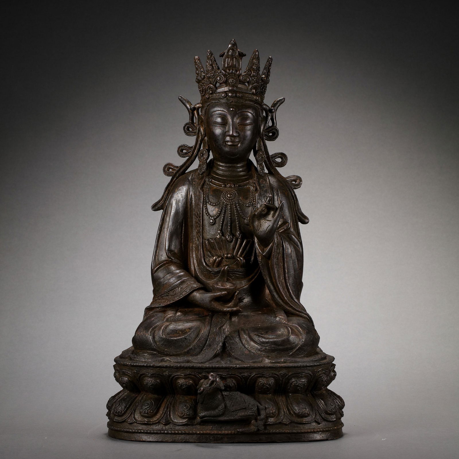 CHINESE YUAN DYNASTY BRONZE BUDDHA STATUE (1 of 10)