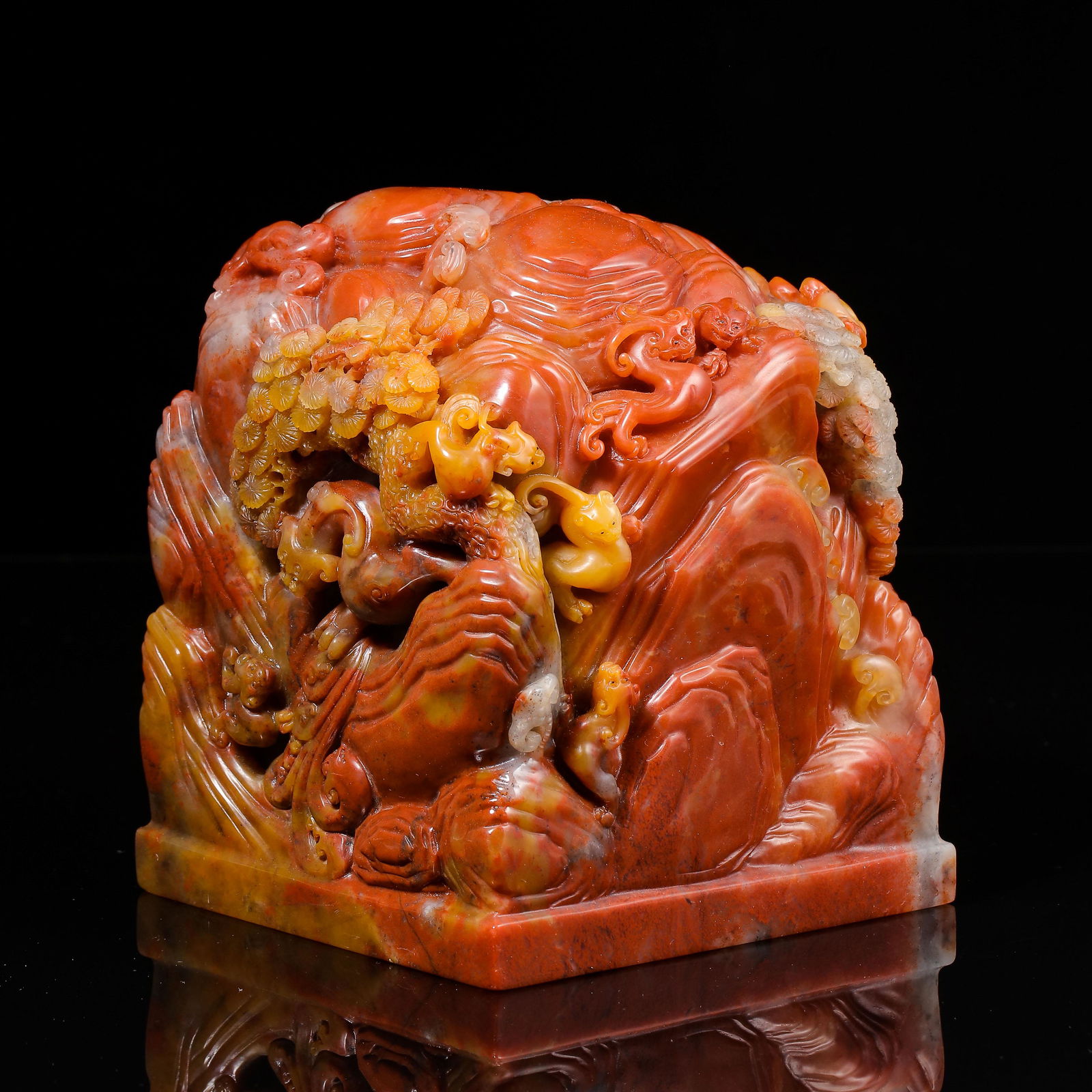 CHINA QING DYNASTY SHOUSHAN STONE SEAL (1 of 12)