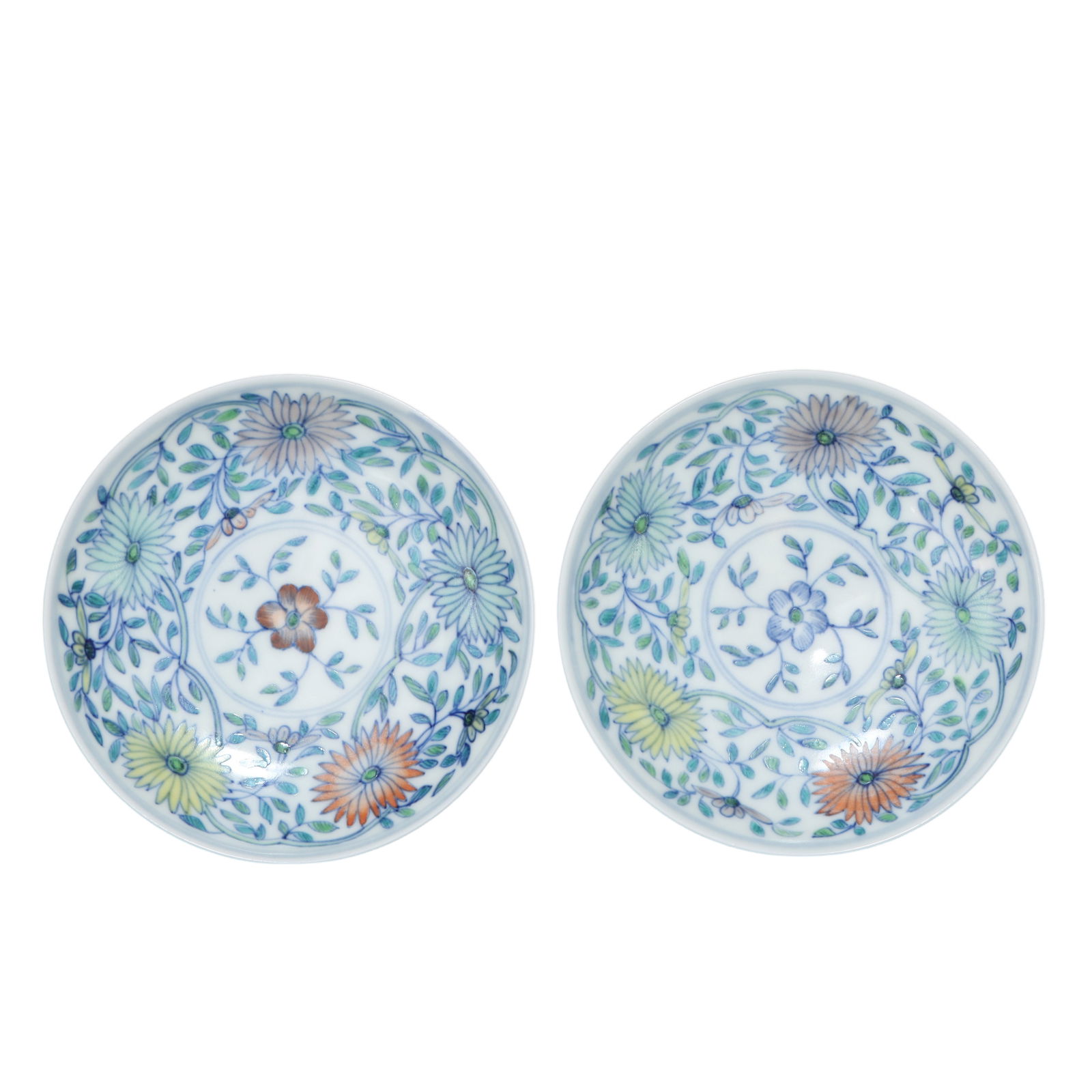 A PAIR OF QING DYNASTY JIAQING PERIOD BUCKET COLOR WRAPPED BRANCH GRAIN COVERED BOWL (1 of 12)