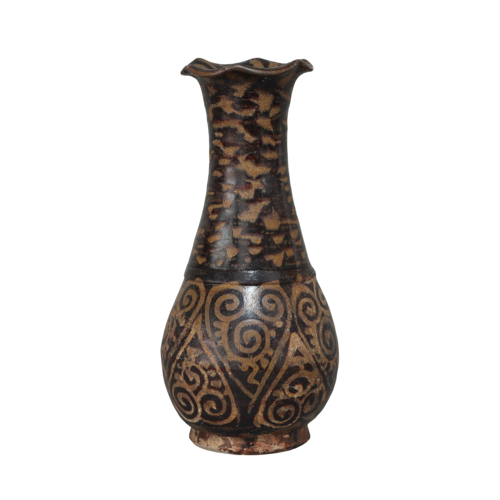 12TH-13TH CENTURY SOUTHERN SONG DYNASTY JIZHOU WARE BLACK BOTTOM PAINTED BOTTLE (1 of 10)