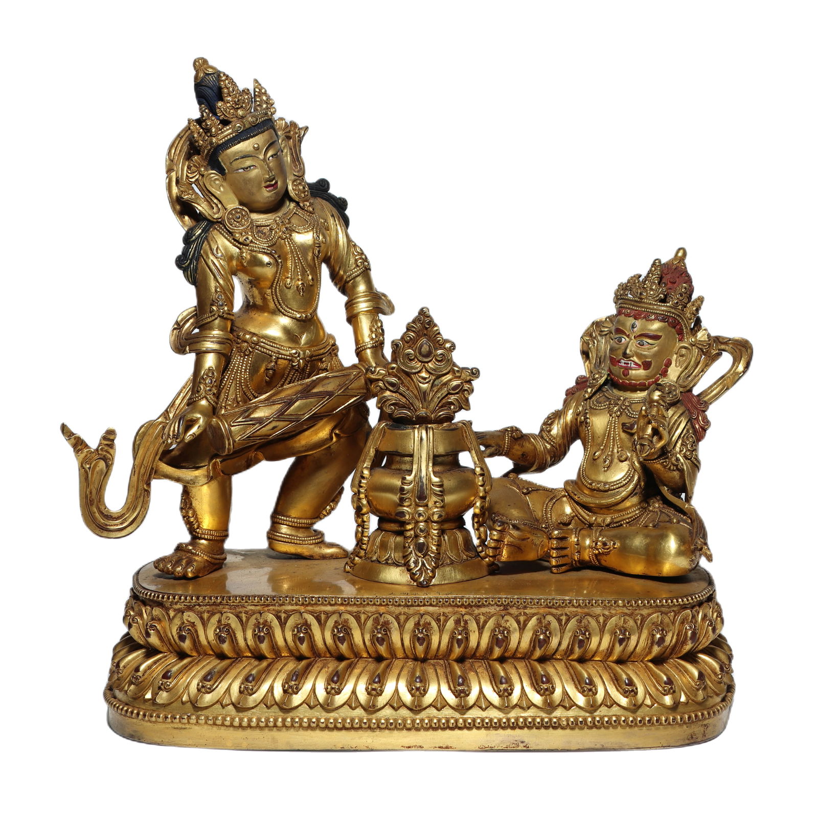 MING YONGLE GILT BRONZE DOUBLE BUDDHA (1 of 8)