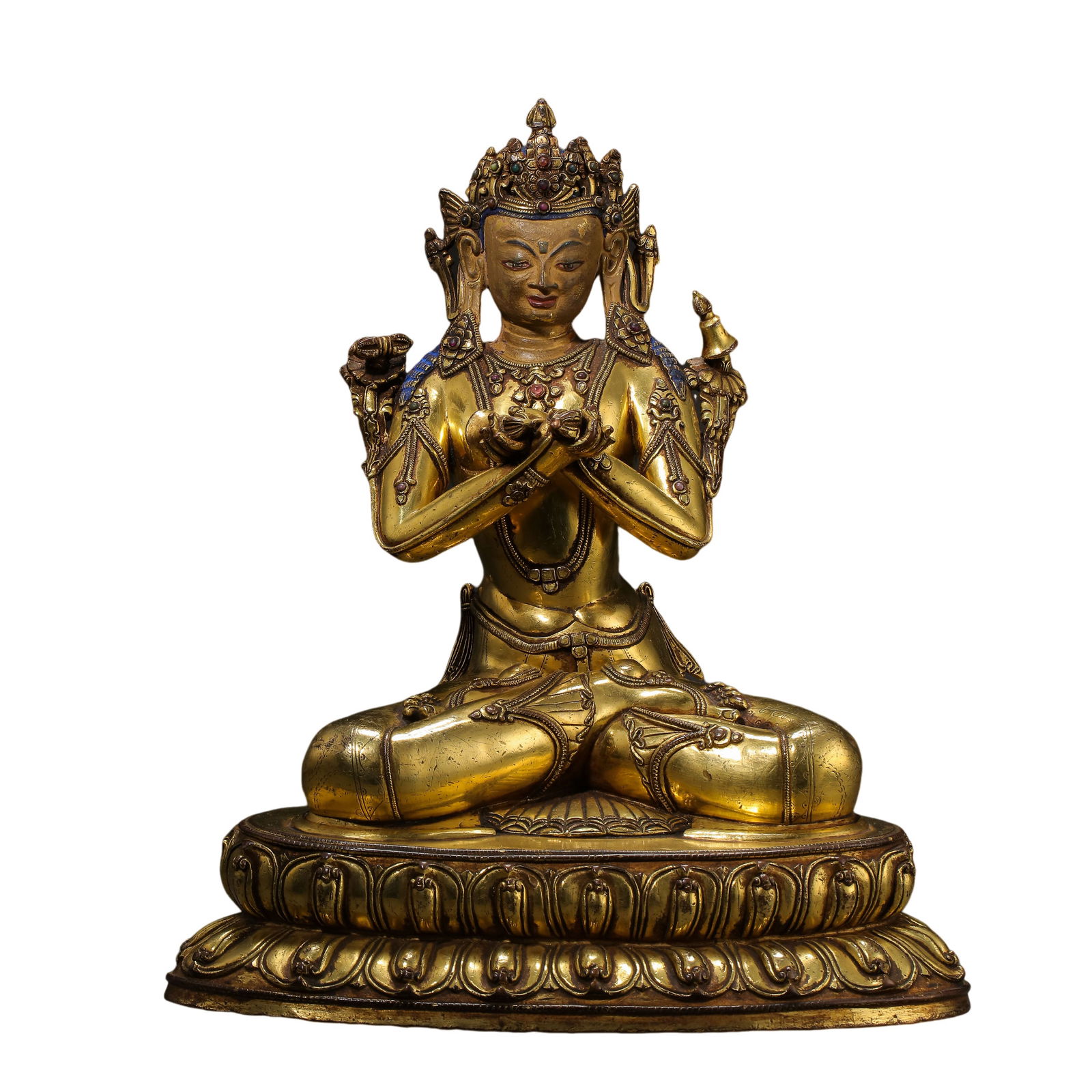 MING DYNASTY GILT BRONZE BUDDHA SITTING STATUE (1 of 11)