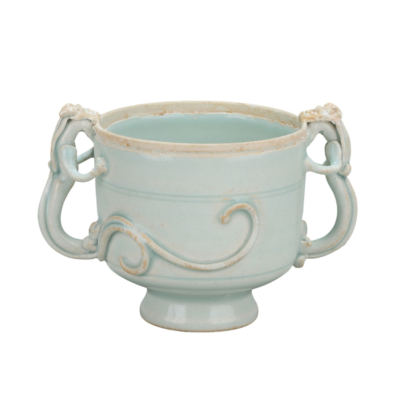 12TH-13TH CENTURY SOUTHERN SONG DYNASTY HUTIAN WARE DOUBLE DRAGON EAR CUP (1 of 9)