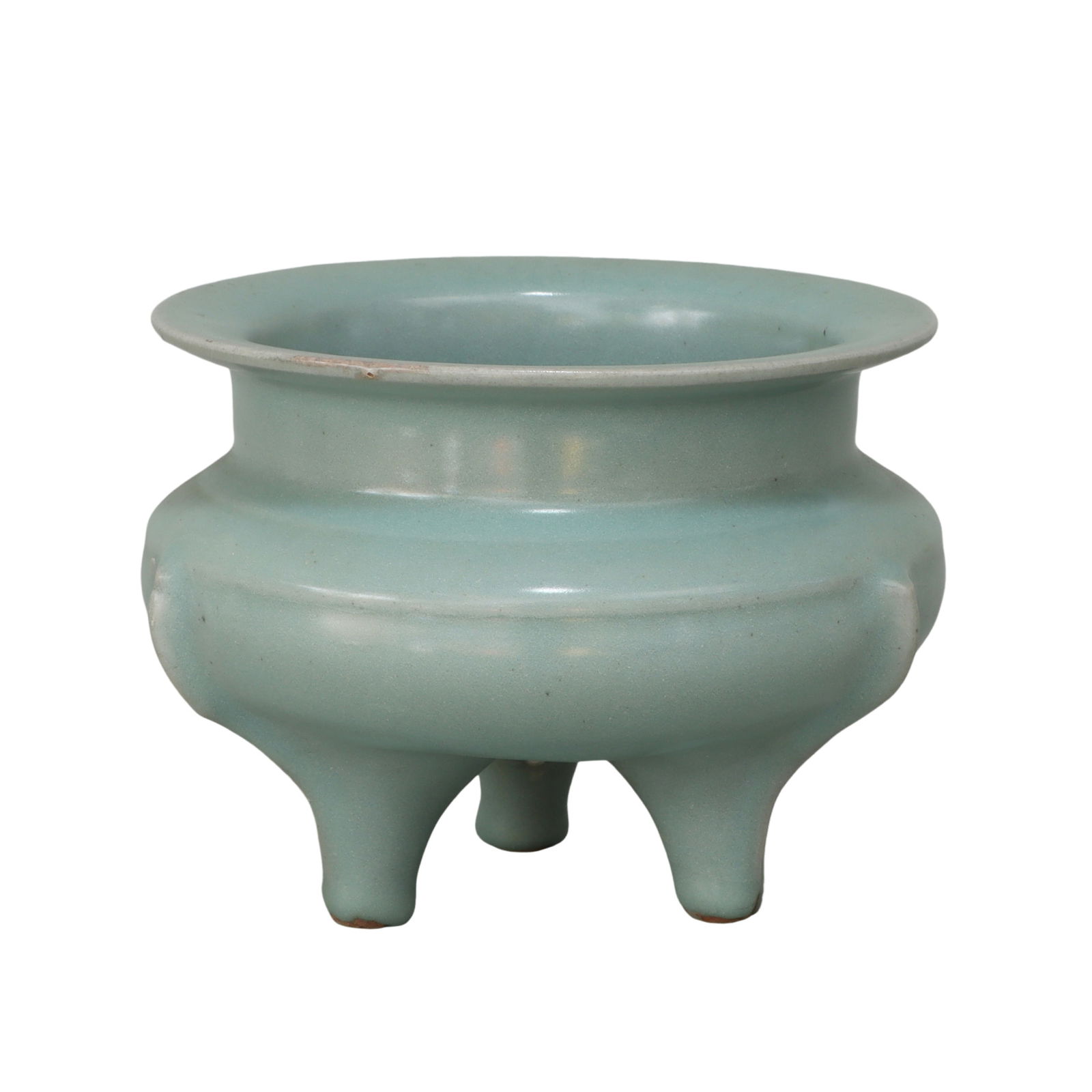 12TH-13TH CENTURY SOUTHERN SONG DYNASTY LONGQUAN WARE GREEN GLAZE THREE-LEGGED FURNACE (1 of 9)