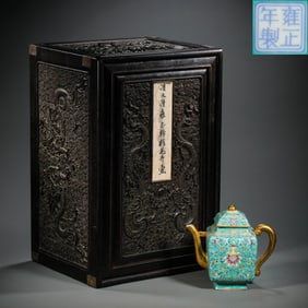 Chinese Qing Dynasty Yongzheng period Porcelain flower patterned pitcher