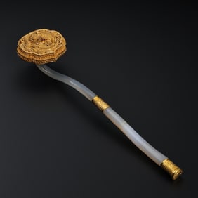 Silver-gilt agate ruyi from the Tang Dynasty of China