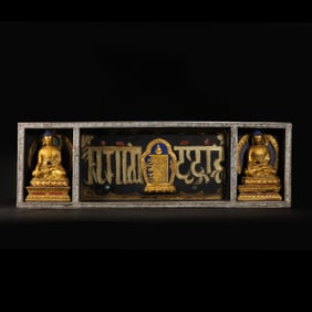 Six-character figuretra Buddha statue from the Qing Dynasty, China