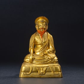 Gilded bronze Buddha statue from Mongolia, China, Qing Dynasty